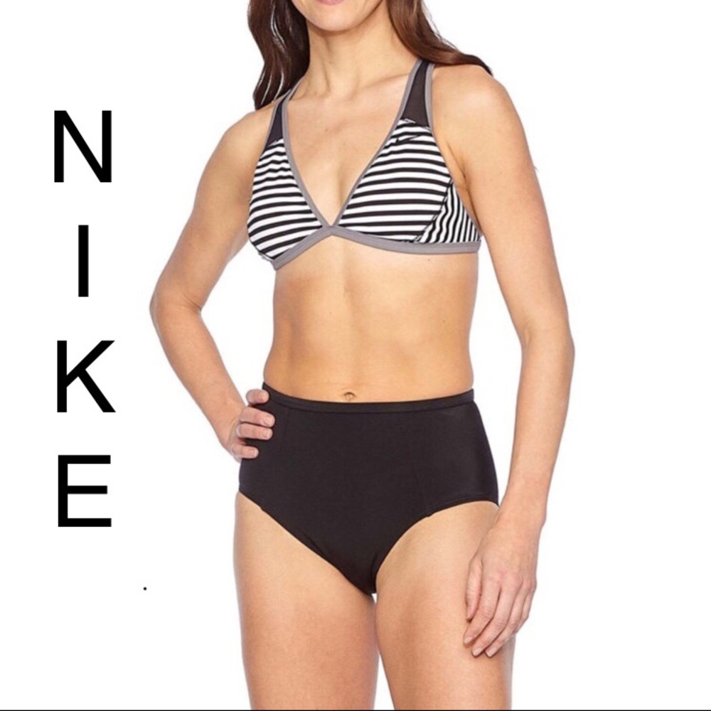 Nike Stripped Triangle Bikini Top